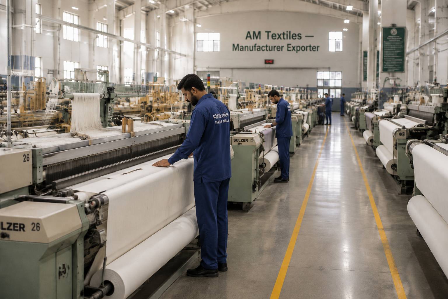 AM Textiles production hall in Faisalabad