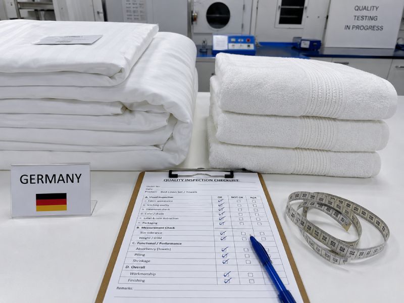 Home textiles supplied by AM Textiles to buyers in Germany