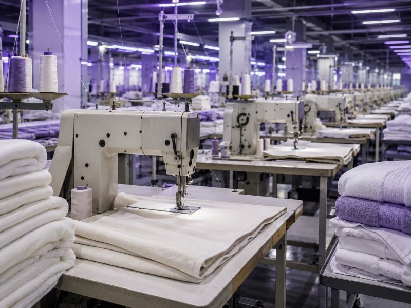 Stitching hall at the AM Textiles made-ups facility
