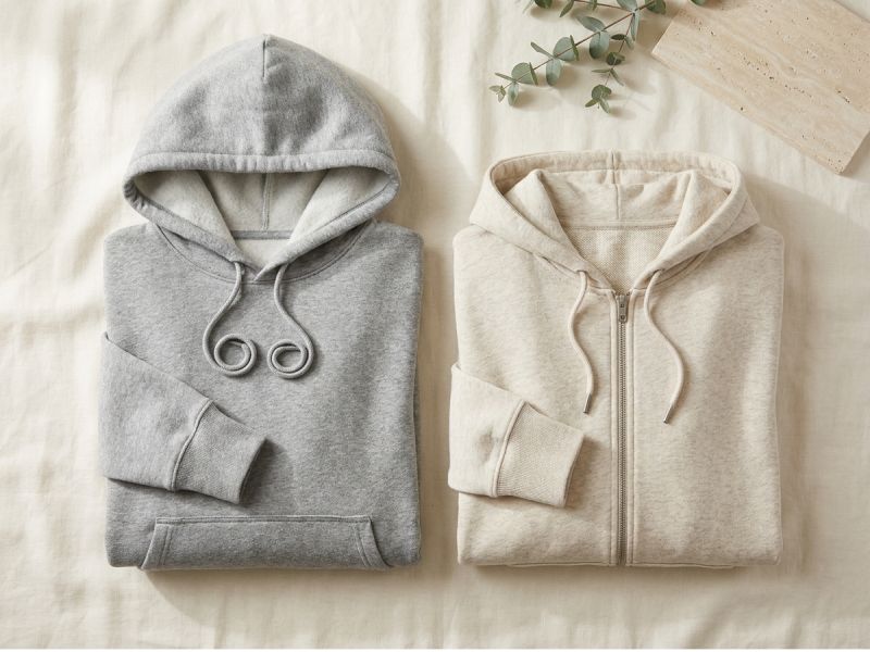 Fleece pullover hoodies manufactured by AM Textiles